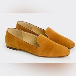 J. Crew Suede Smoking Loafer Roasted Cider Womens size 9 NEW
